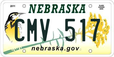 NE license plate CMV517