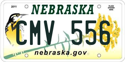 NE license plate CMV556
