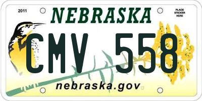 NE license plate CMV558