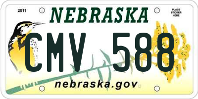 NE license plate CMV588