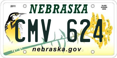 NE license plate CMV624
