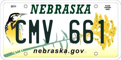 NE license plate CMV661