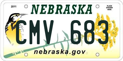 NE license plate CMV683