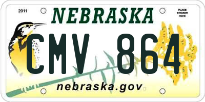 NE license plate CMV864