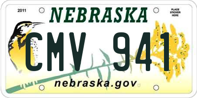 NE license plate CMV941