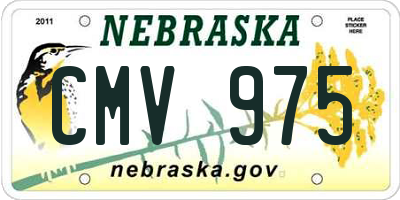 NE license plate CMV975