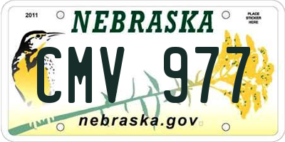 NE license plate CMV977