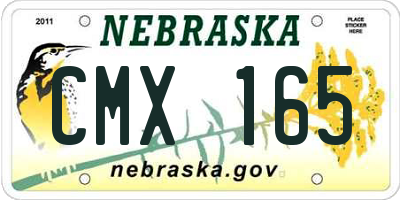 NE license plate CMX165