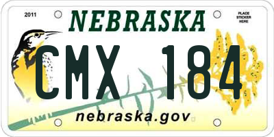 NE license plate CMX184