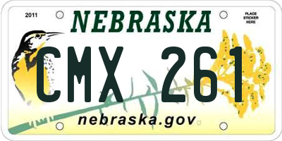 NE license plate CMX261