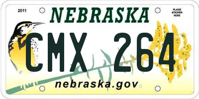 NE license plate CMX264