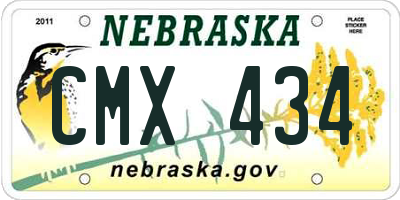NE license plate CMX434