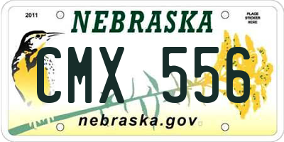 NE license plate CMX556