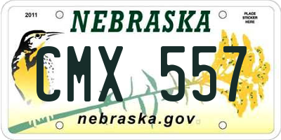 NE license plate CMX557