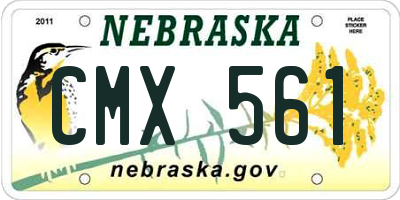 NE license plate CMX561