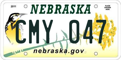 NE license plate CMY047
