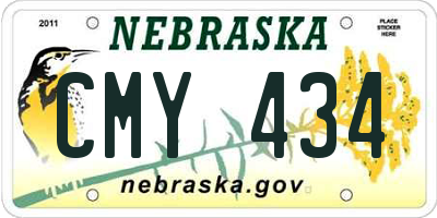 NE license plate CMY434