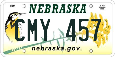 NE license plate CMY457