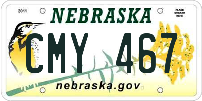 NE license plate CMY467