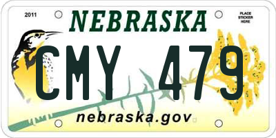 NE license plate CMY479