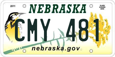 NE license plate CMY481