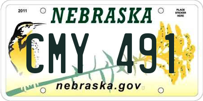 NE license plate CMY491