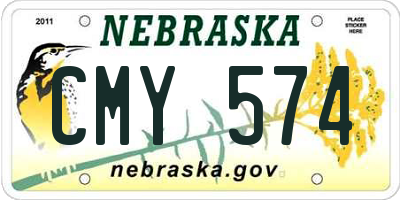 NE license plate CMY574