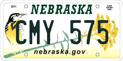 NE license plate CMY575