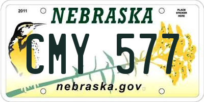 NE license plate CMY577