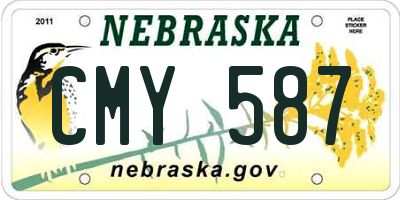 NE license plate CMY587
