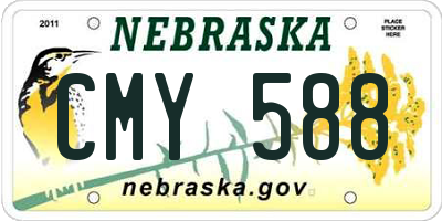 NE license plate CMY588