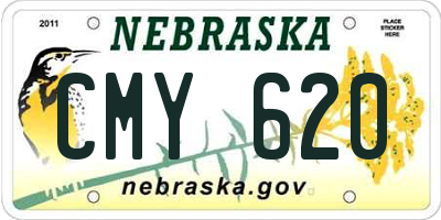 NE license plate CMY620