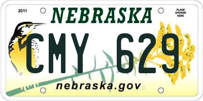 NE license plate CMY629