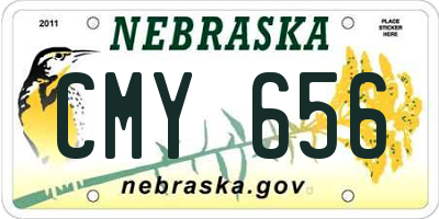 NE license plate CMY656