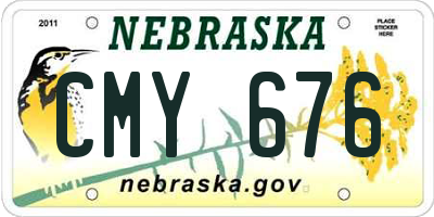 NE license plate CMY676