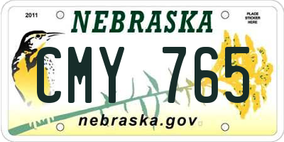 NE license plate CMY765