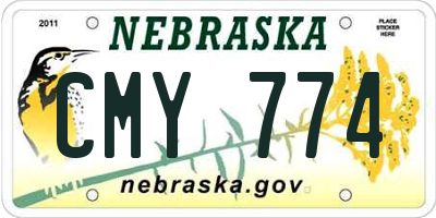 NE license plate CMY774