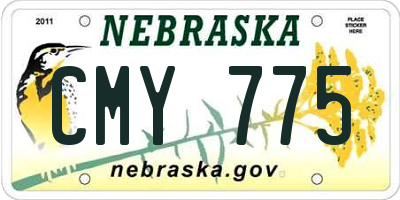 NE license plate CMY775