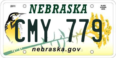 NE license plate CMY779