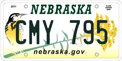 NE license plate CMY795