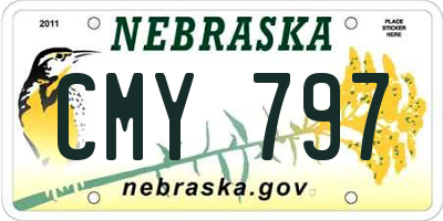 NE license plate CMY797