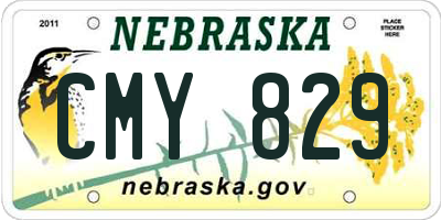 NE license plate CMY829