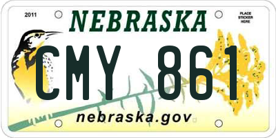 NE license plate CMY861