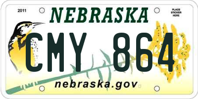 NE license plate CMY864
