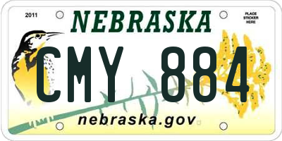 NE license plate CMY884