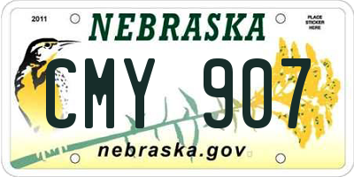 NE license plate CMY907
