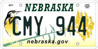 NE license plate CMY944