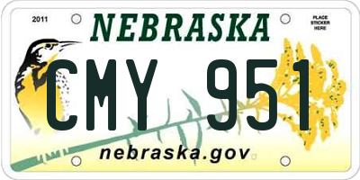 NE license plate CMY951