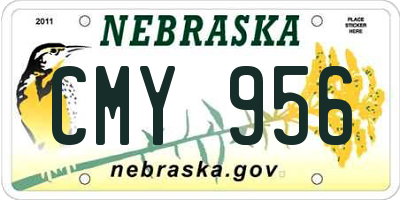 NE license plate CMY956
