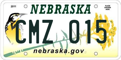 NE license plate CMZ015
